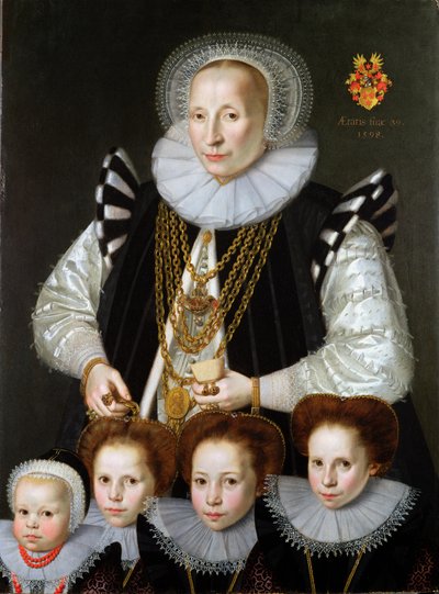 Een paar familieportretten, 1598 door Gortzius Geldorp